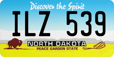 ND license plate ILZ539