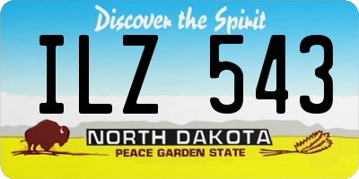 ND license plate ILZ543