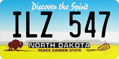 ND license plate ILZ547