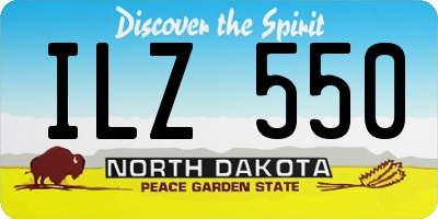 ND license plate ILZ550