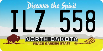 ND license plate ILZ558