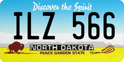 ND license plate ILZ566
