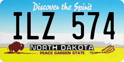 ND license plate ILZ574