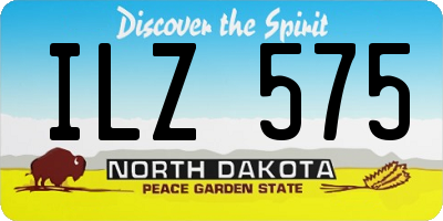 ND license plate ILZ575