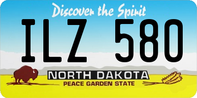 ND license plate ILZ580