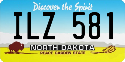 ND license plate ILZ581