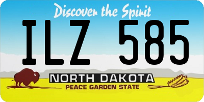 ND license plate ILZ585