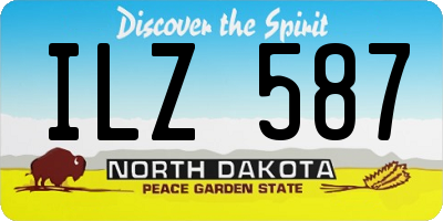 ND license plate ILZ587