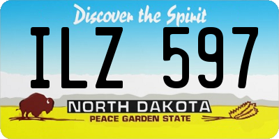 ND license plate ILZ597