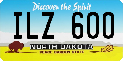ND license plate ILZ600