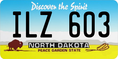 ND license plate ILZ603