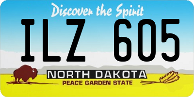 ND license plate ILZ605