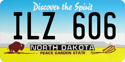 ND license plate ILZ606