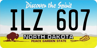 ND license plate ILZ607