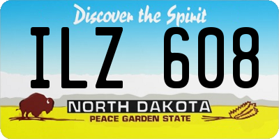ND license plate ILZ608