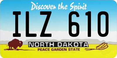ND license plate ILZ610