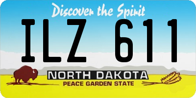 ND license plate ILZ611