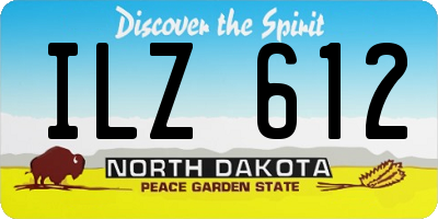 ND license plate ILZ612