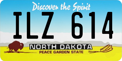 ND license plate ILZ614