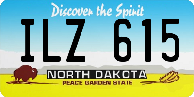 ND license plate ILZ615