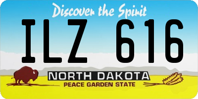 ND license plate ILZ616