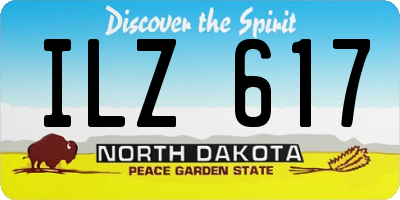 ND license plate ILZ617