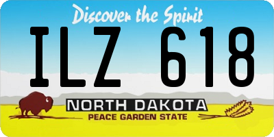 ND license plate ILZ618