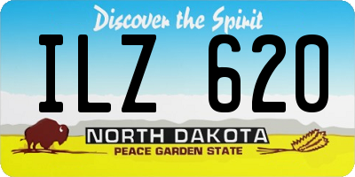 ND license plate ILZ620