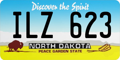 ND license plate ILZ623