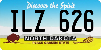 ND license plate ILZ626