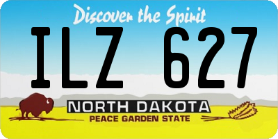 ND license plate ILZ627