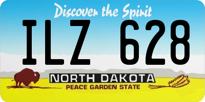 ND license plate ILZ628