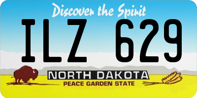 ND license plate ILZ629