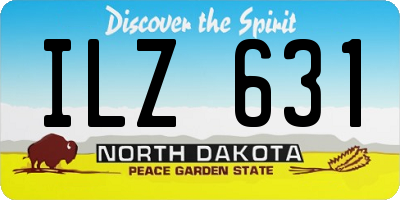 ND license plate ILZ631