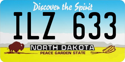 ND license plate ILZ633