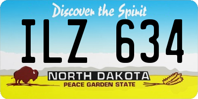 ND license plate ILZ634