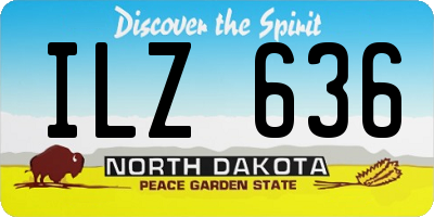 ND license plate ILZ636
