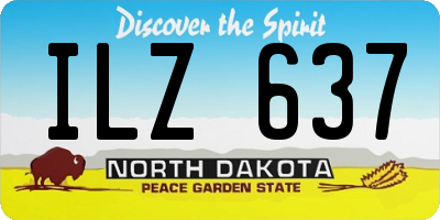 ND license plate ILZ637