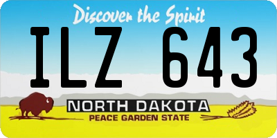 ND license plate ILZ643