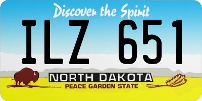 ND license plate ILZ651