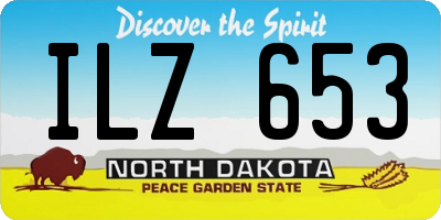 ND license plate ILZ653