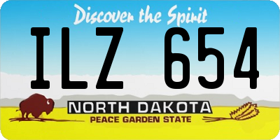 ND license plate ILZ654