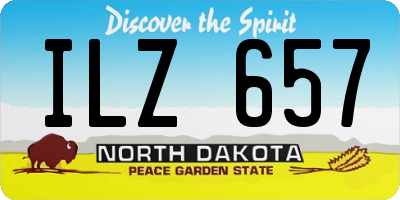 ND license plate ILZ657