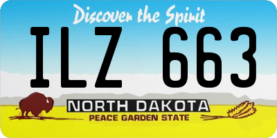 ND license plate ILZ663