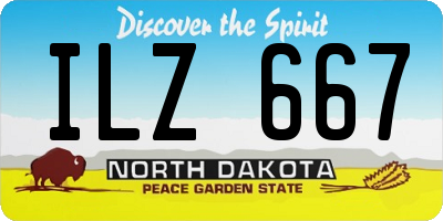 ND license plate ILZ667