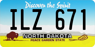 ND license plate ILZ671