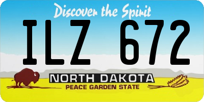 ND license plate ILZ672