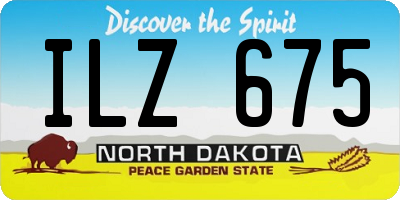 ND license plate ILZ675
