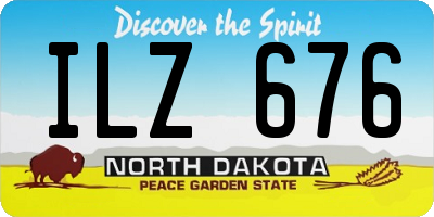 ND license plate ILZ676