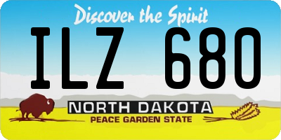 ND license plate ILZ680